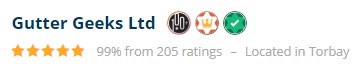 NoCowboys Review Site - Gutter Geeks 205 Ratings, 99%